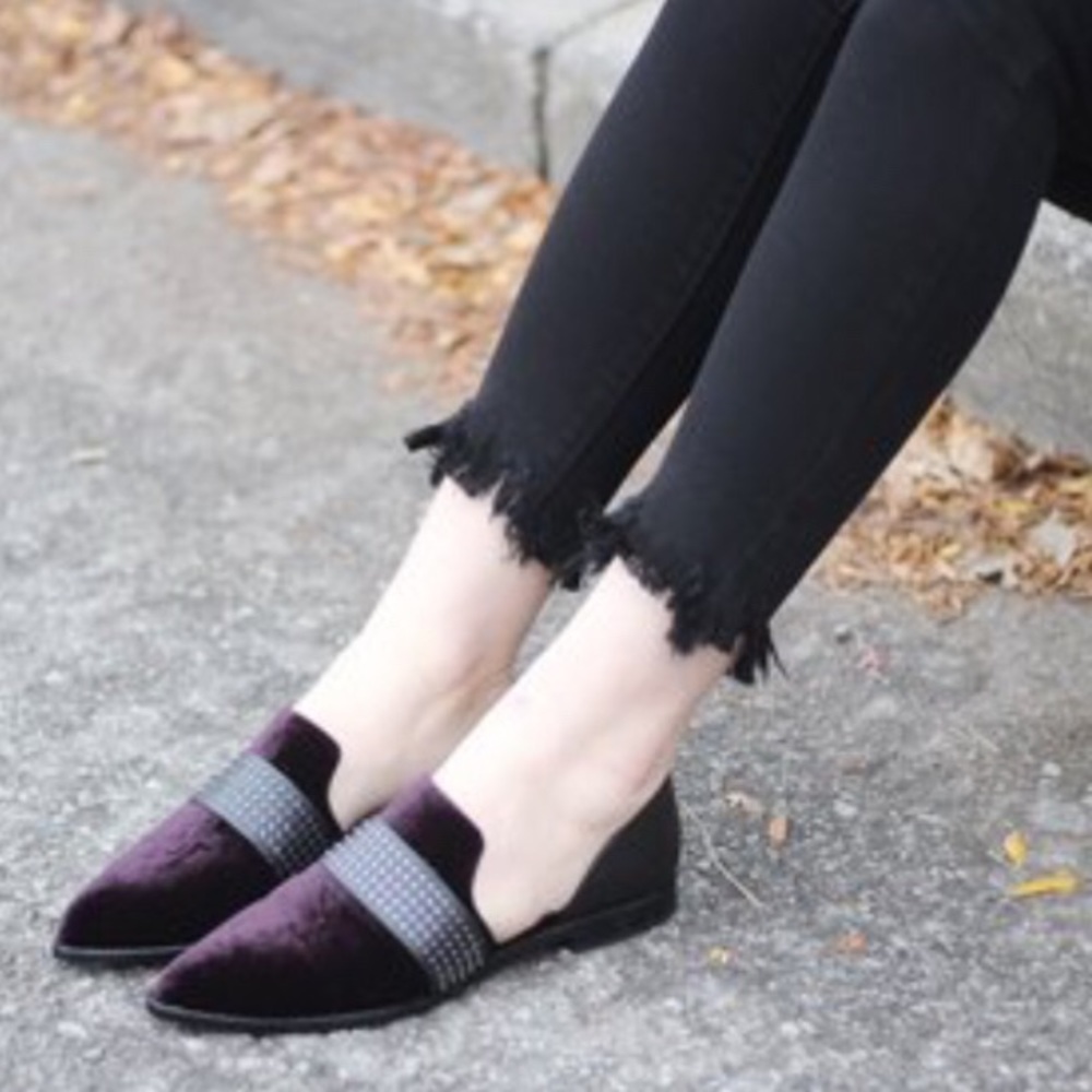 Matt Bernson sterling stud burgundy velvet